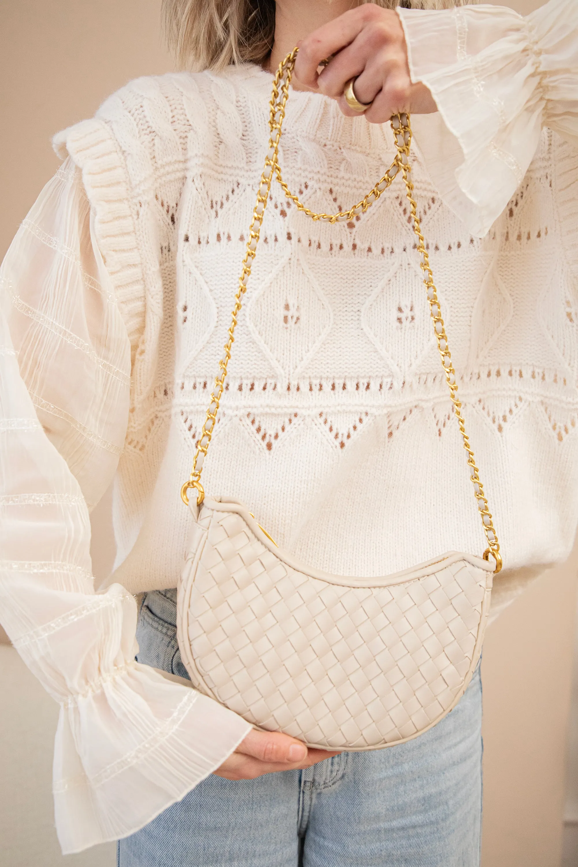 Woven Whisper Beige - Handtas