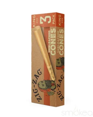 Zig Zag King Size Unbleached Paper Cones (3-Pack)